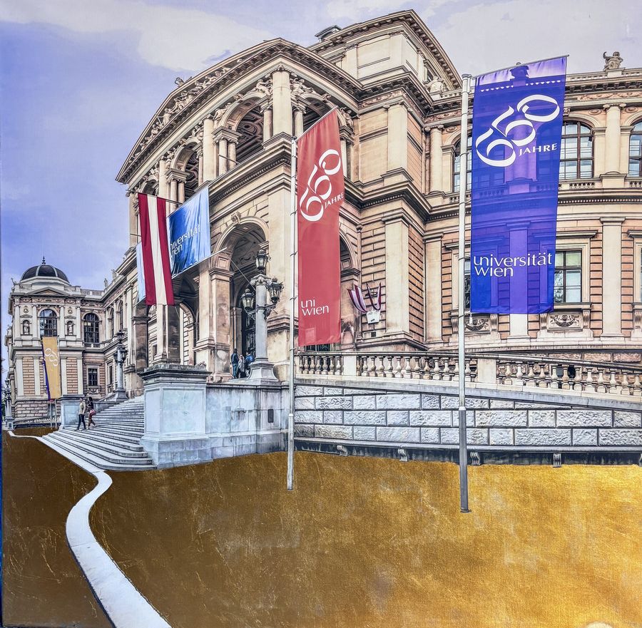 650 Jahre Universität Wien, auf Leinen