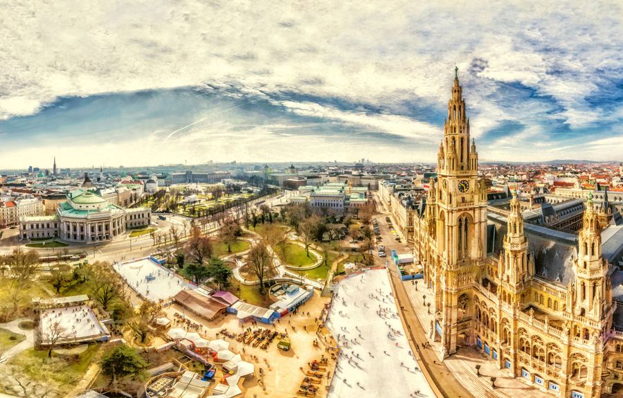 Rathaus Burgtheater Skyview