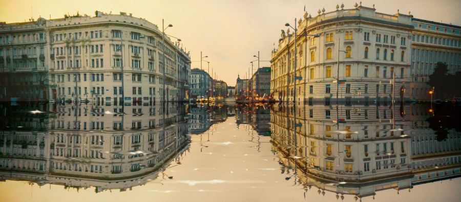 Schwarzenbergplatz im Venedig-Stil